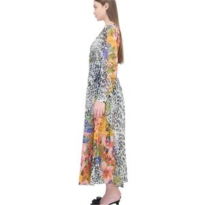 Spy Zone Exchange Elegant Multicolor Long Sleeve Dress